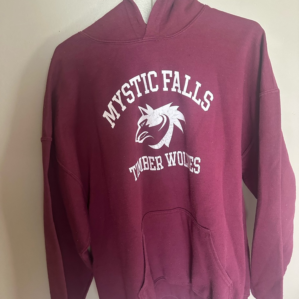 Mystic Falls Timber Wolves Maroon Hoodie